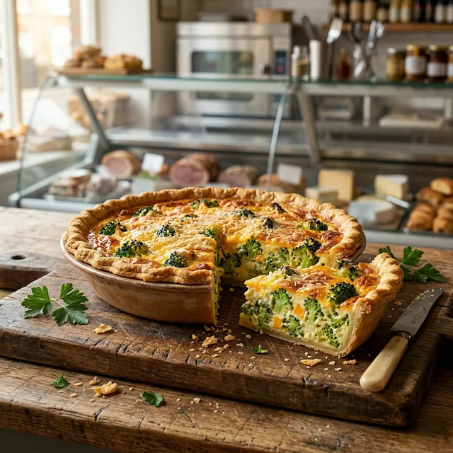 Cheese and Broccoli Quiche
