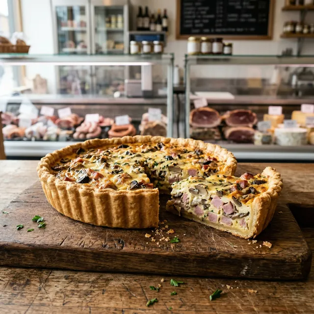 Ham and Mushroom Quiche