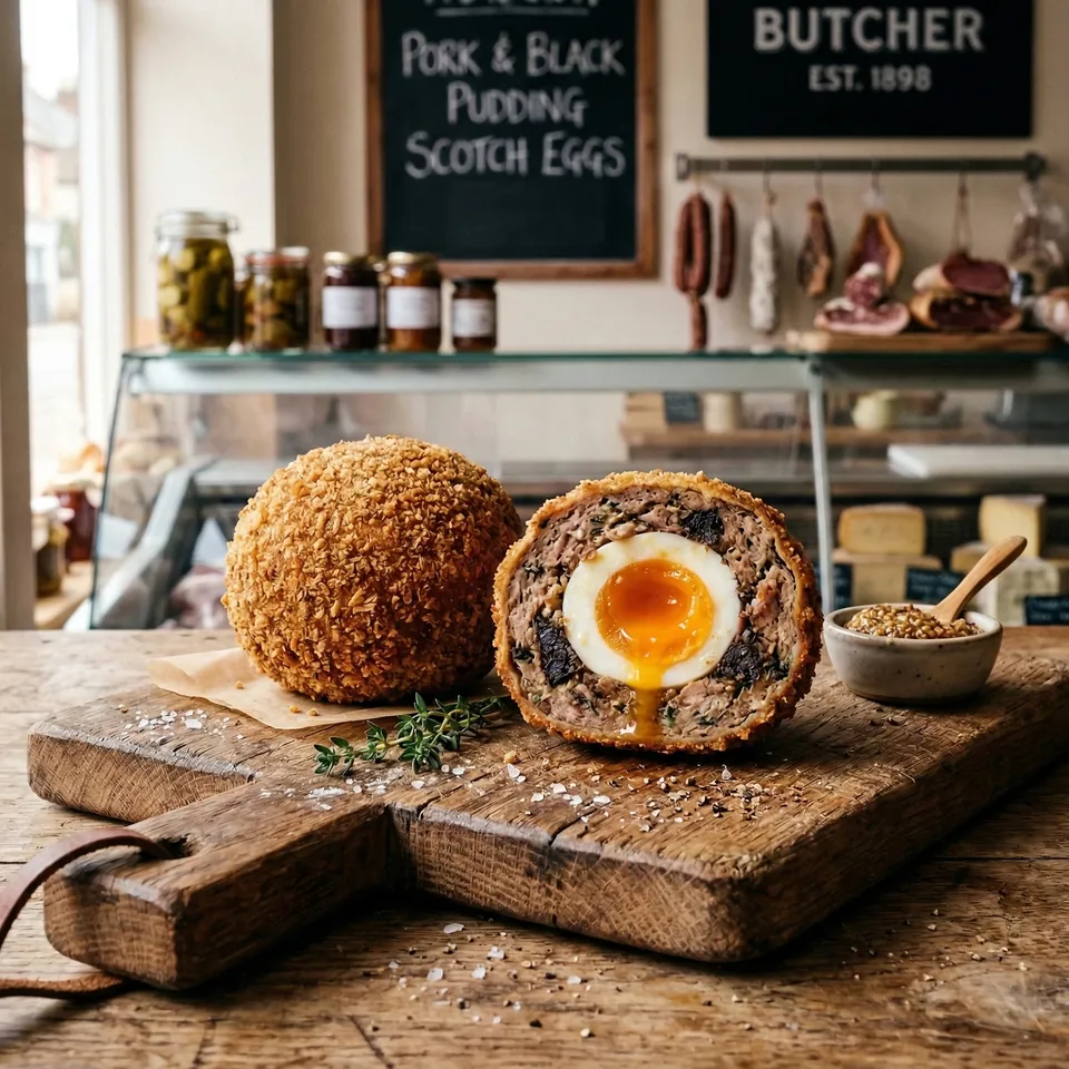 Pork and Black Pudding Scotch Egg 1